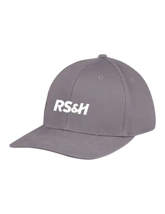 Premium Modern Structured Twill Charcoal Snapback Cap w/RS&H Logo