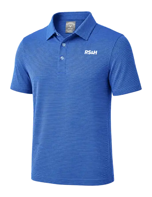 Callaway Royal Blue Fine Line Stripe Polo w/RS&H Logo