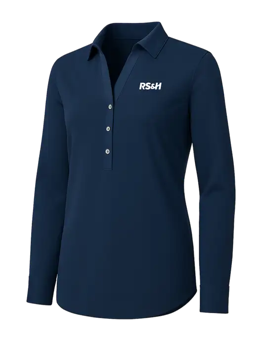 Womens Navy City Stretch Shirt w/RS&H Logo
