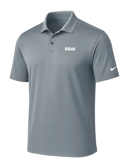 NIKE Medium Grey Victory Solid Polo w/RS&H Logo