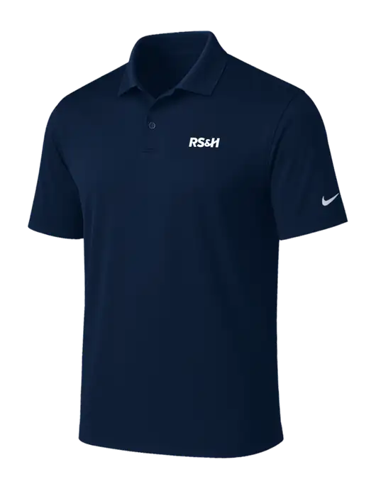 NIKE Navy Victory Solid Polo w/RS&H Logo