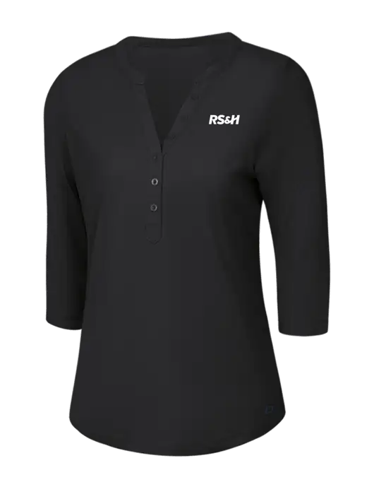 OGIO Blacktop Jewel Henley w/RS&H Logo