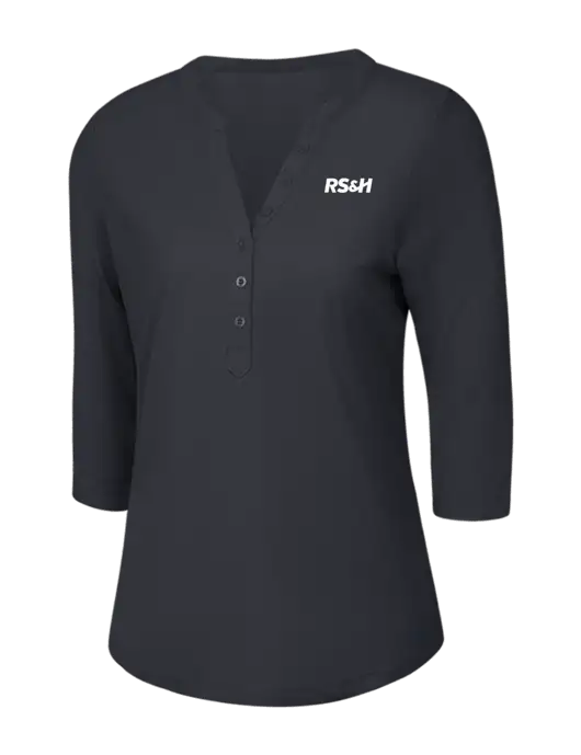 OGIO Charcoal Grey Jewel Henley w/RS&H Logo
