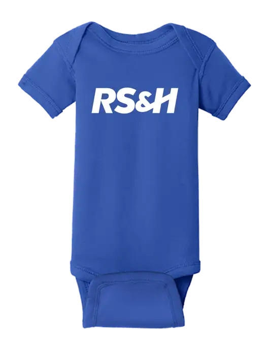Rabbit Skins Royal Infant Short Sleeve Baby Rib Bodysuit w/RS&H Logo