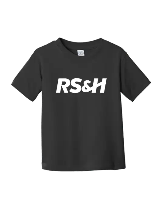 Rabbit Skins Black Toddler Fine Jersey Tee w/RS&H Logo