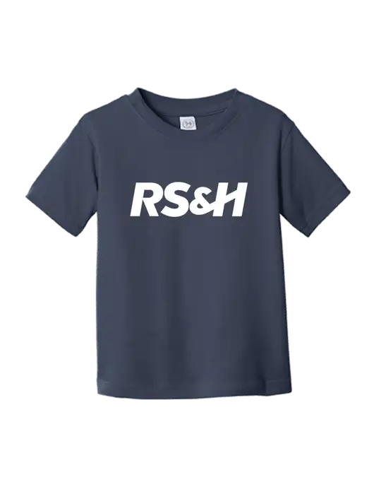 Rabbit Skins Navy Toddler Fine Jersey Tee w/RS&H Logo