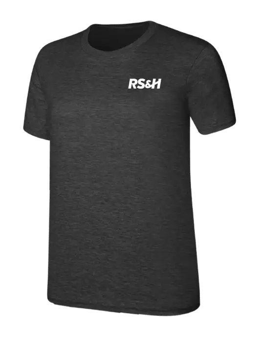 Womens Ring Spun Dark Heather Grey 4.5 oz T-Shirt w/RS&H Logo