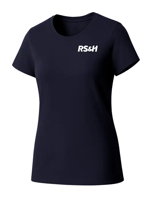 Womens Seriously Soft New Navy T-Shirt w/RS&H Logo
