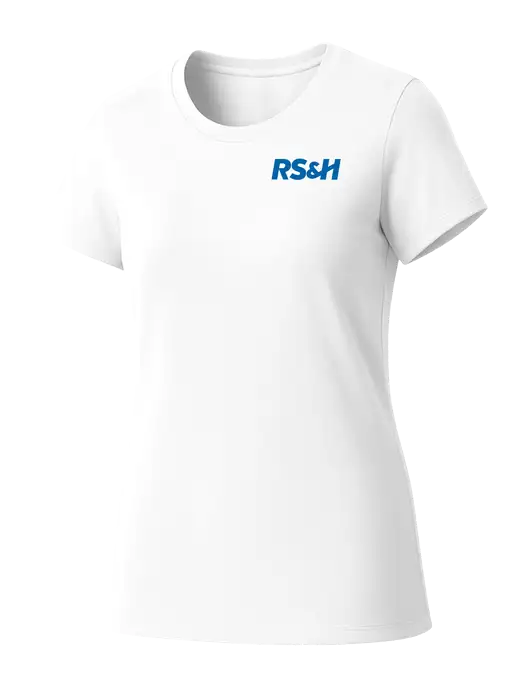 Womens Seriously Soft White T-Shirt w/RS&H Logo