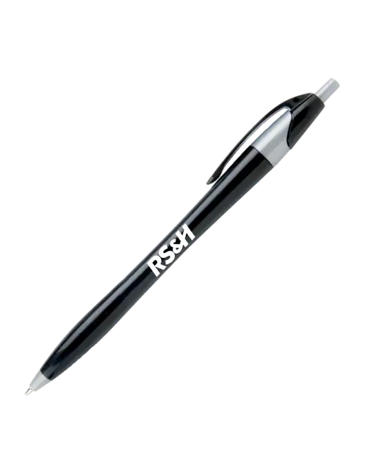 Novella Black/Silver Corporate Pen - Blue Ink w/RS&H Logo