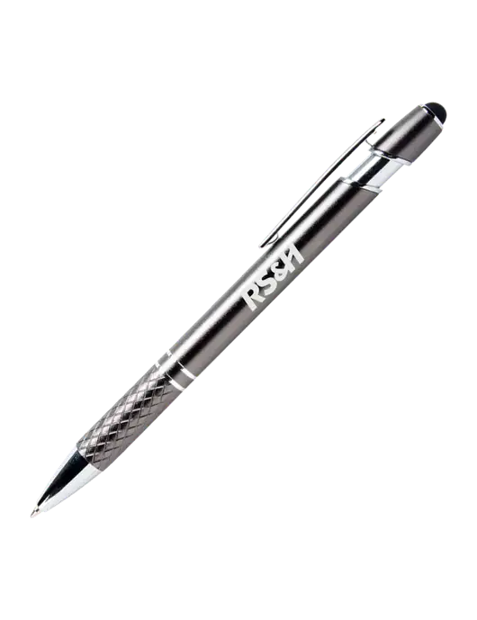 Valencia Gunmetal Stylus Pen - Black Ink w/RS&H Logo