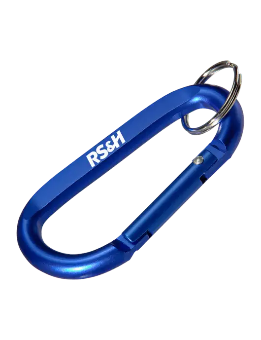 Blue Carabiner & Key Ring w/RS&H Logo
