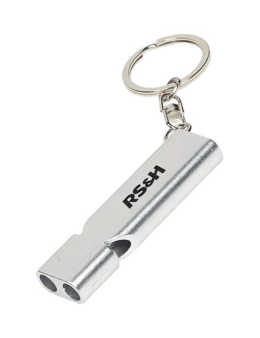 Quick Alert Silver Safety Whistle w/RS&H Logo