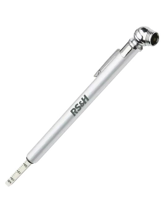 Quick View Silver Tire Gauge w/RS&H Logo