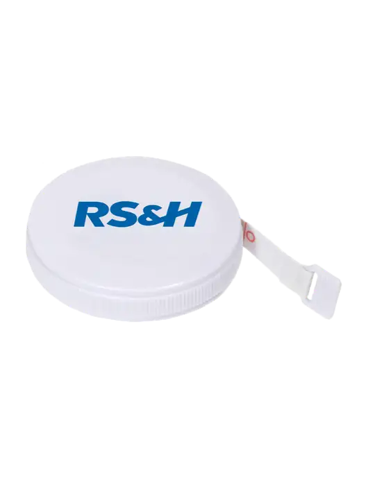 White Round Tape Measure w/RS&H Logo