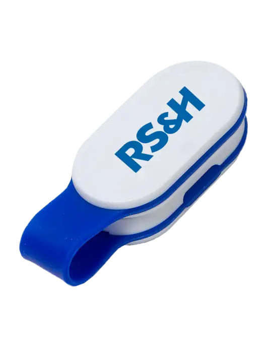 Magna Clip Blue Personal Safety Light w/RS&H Logo
