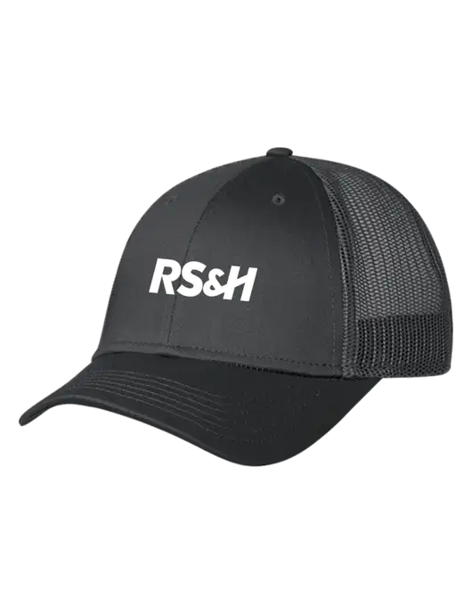 Charcoal Mesh Trucker Cap Snap Back w/RS&H Logo