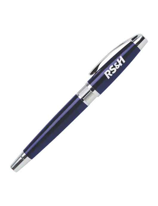 Masscotti Navy Rollerball Pen - Black Ink w/RS&H Logo