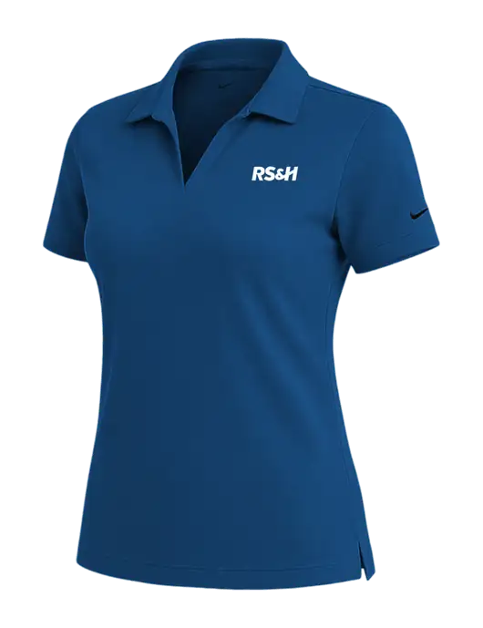 NIKE Dark Royal Womens Dri-Fit Micro Pique Polo w/RS&H Logo