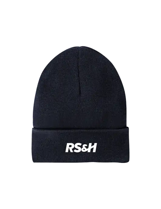 Recycled True Navy Beanie w/RS&H Logo