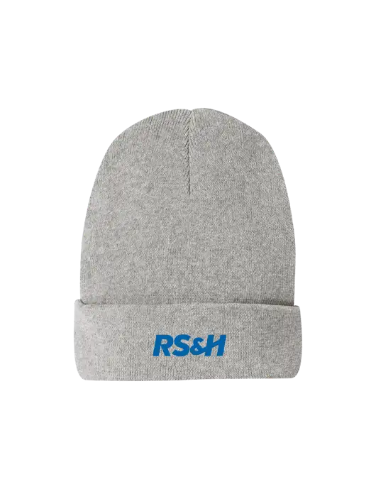 Recycled Light Heather Grey Beanie w/RS&H Logo