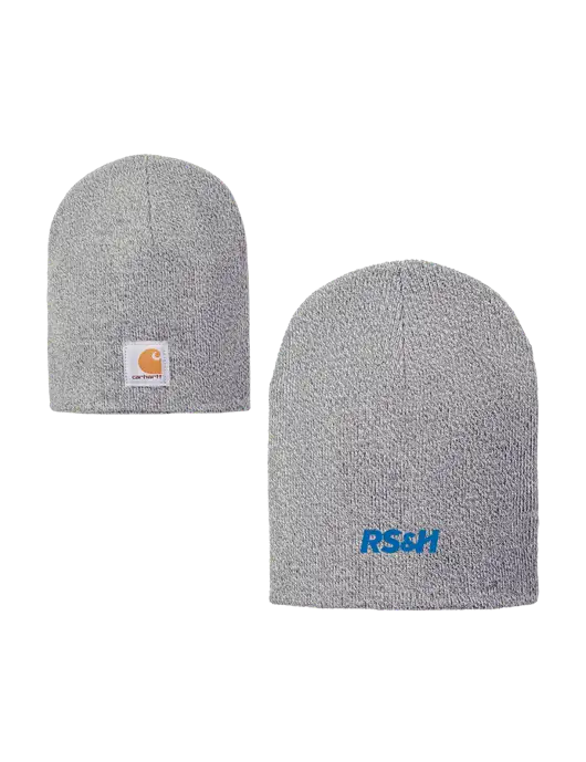 Carhartt Light Grey Heather Acrylic Knit Hat w/RS&H Logo