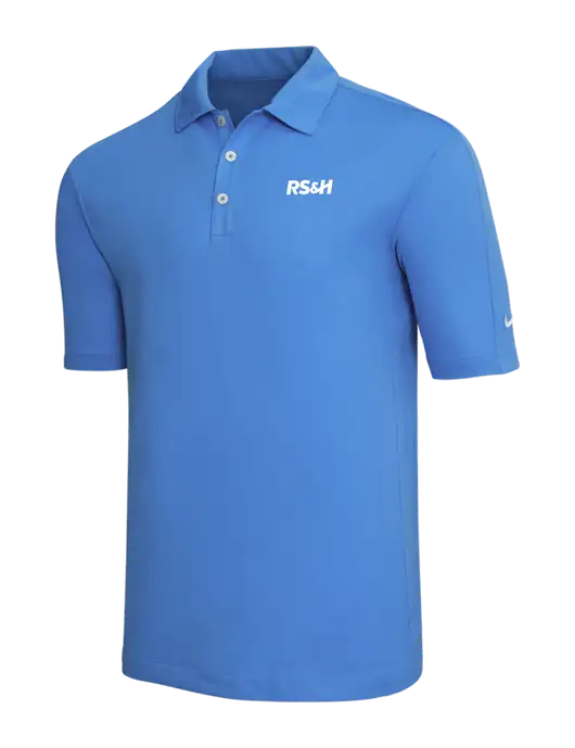 Nike Light Royal Blue Tech Sport Dri-FIT Polo w/RS&H Logo