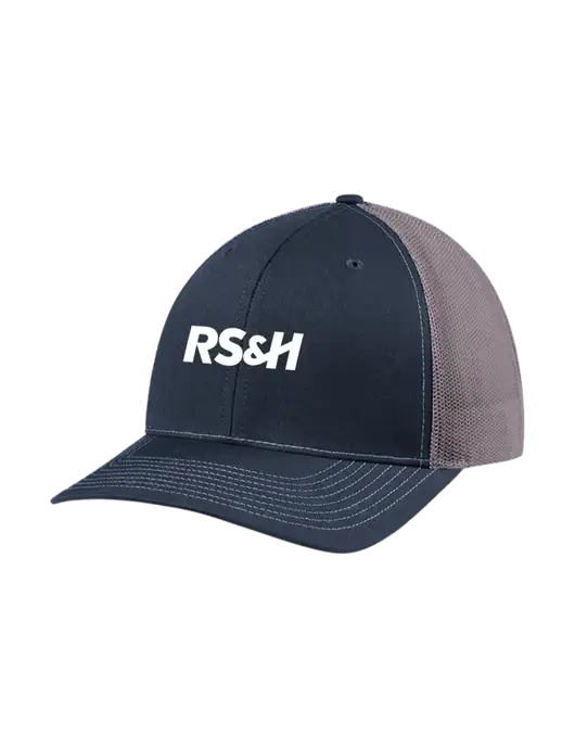 Richardson Adjustable Snapback Original 112 Trucker Cap Navy w/Charcoal Mesh w/RS&H Logo