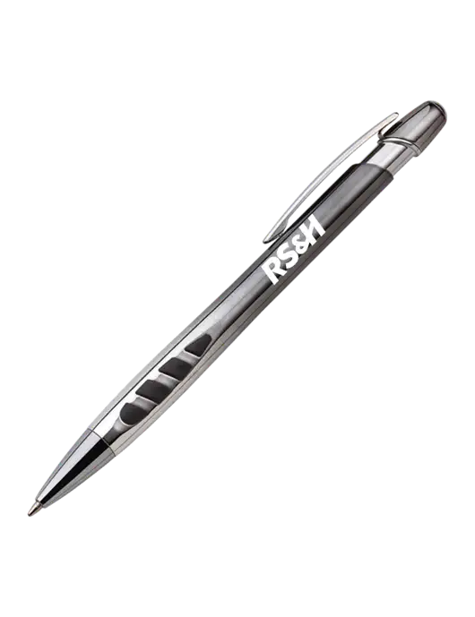 Zenith Gunmetal Ballpoint Pen - Blue ink w/RS&H Logo