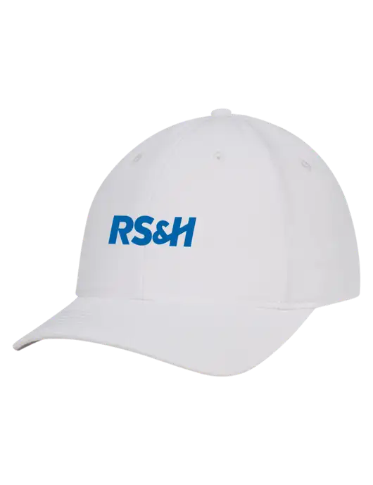 White Nylon Twill Performance Cap w/RS&H Logo