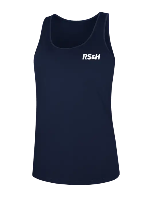 Womens Navy PosiCharge Competitor Racerback Tank w/RS&H Logo