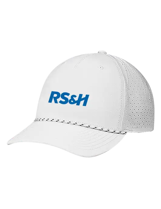 Richardson Laser Perf Performance White/White-Black Rope Cap w/RS&H Logo