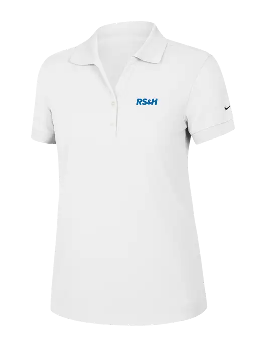 Nike Womens Dri-FIT Classic White Polo w/RS&H Logo