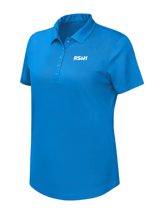 Callaway Womens Birdseye Dark Carolina Blue Polo w/RS&H Logo