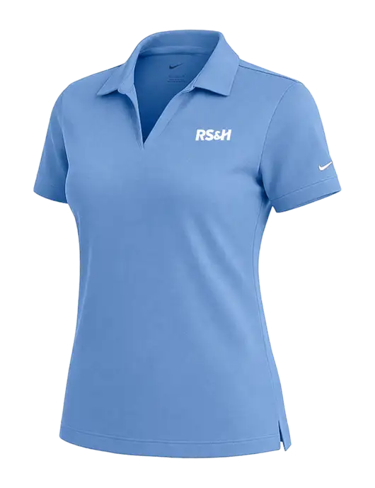 NIKE Carolina Blue Womens Dri-Fit Micro Pique Polo w/RS&H Logo