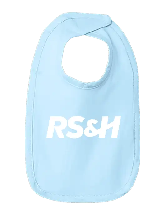 Rabbit Skins Light Blue Infant Premium Jersey Bib w/RS&H Logo