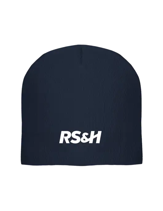 Solid Navy Element Knit Beanie w/RS&H Logo