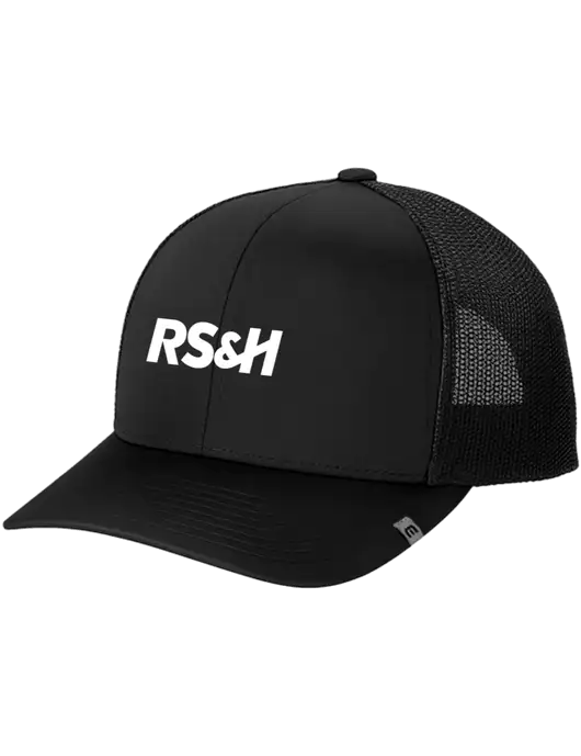 TravisMathew Black Cruz Trucker Cap w/RS&H Logo