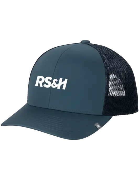TravisMathew Dark Slate Blue Cruz Trucker Cap w/RS&H Logo