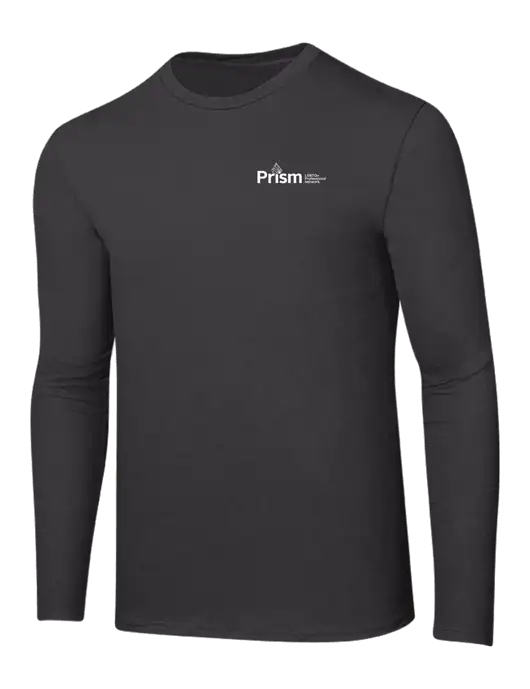 Ring Spun Charcoal 4.5 oz Long Sleeve T-Shirt w/RS&H Prism Logo