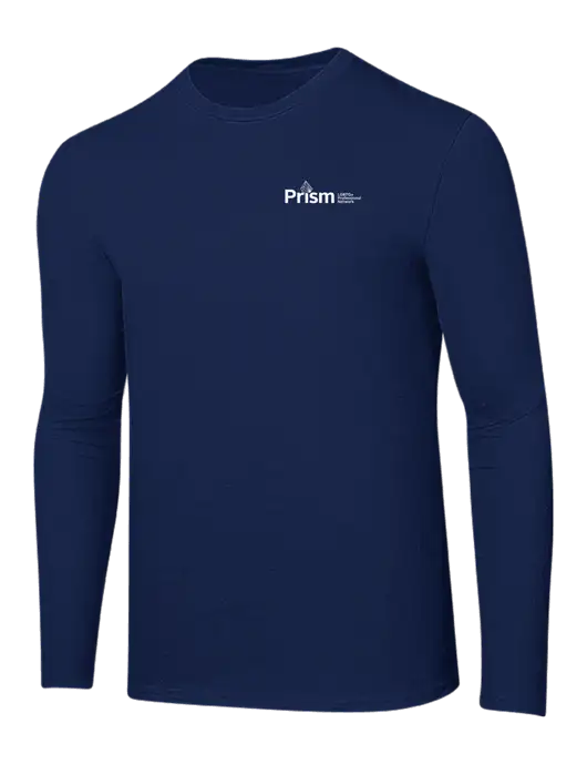 Ring Spun Navy 4.5 oz Long Sleeve T-Shirt w/RS&H Prism Logo