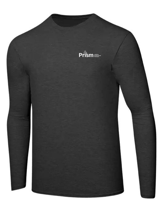 Ring Spun Dark Heather Grey 4.5 oz Long Sleeve T-Shirt w/RS&H Prism Logo