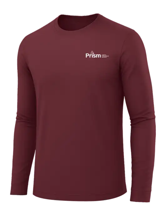 Long Sleeve Maroon PosiCharge Competitor Tee w/RS&H Prism Logo