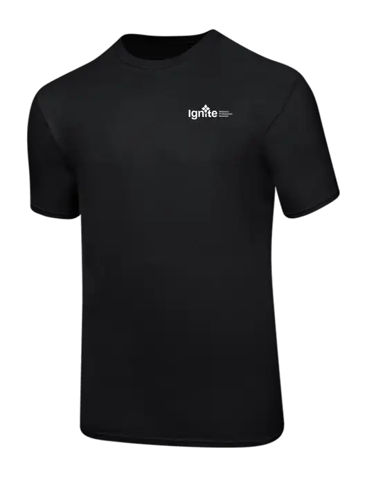 Ring Spun Jet Black 4.5 oz T-Shirt w/RS&H Ignite Logo