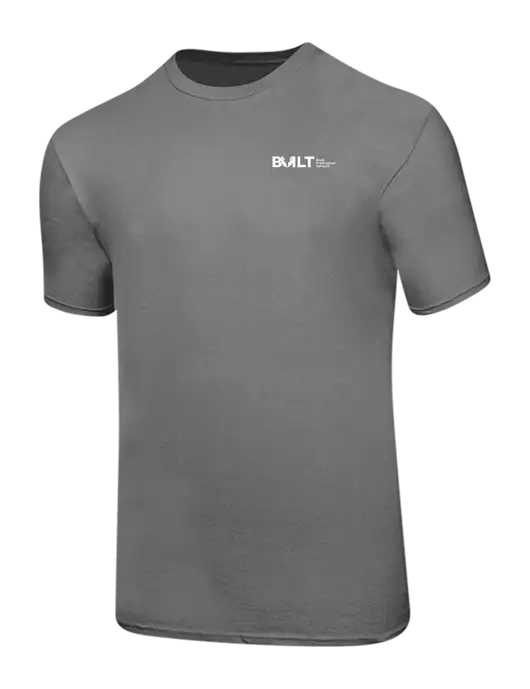 Ring Spun Medium Grey 4.5 oz T-Shirt w/RS&H BUILT Logo
