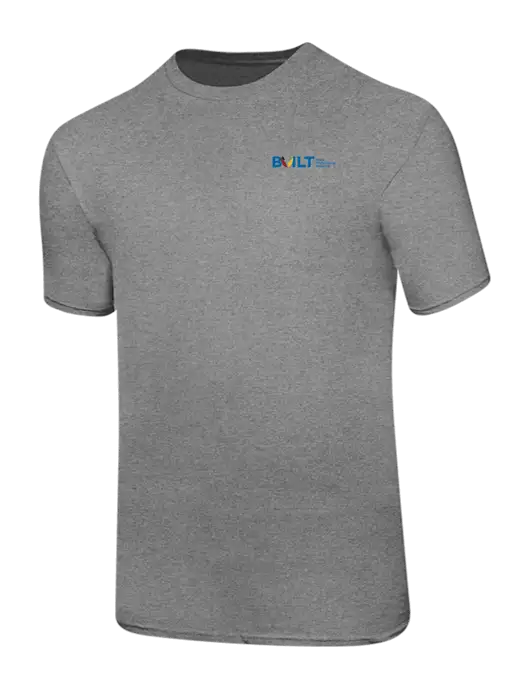 Ring Spun Light Heather Grey 4.5 oz T-Shirt w/RS&H BUILT Logo
