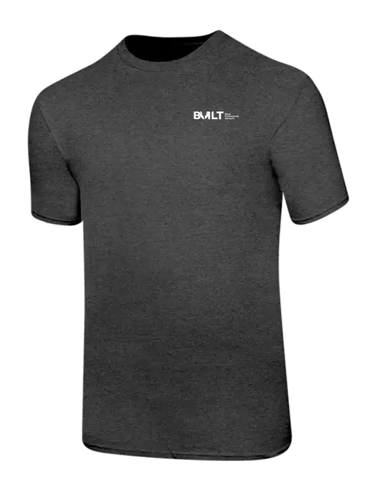 Ring Spun Dark Heather Grey 4.5 oz T-Shirt w/RS&H BUILT Logo