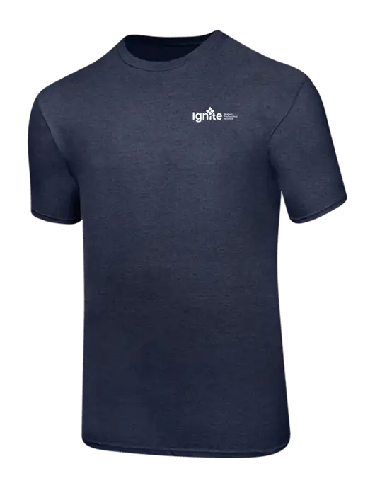 Ring Spun Heather Navy 4.5 oz T-Shirt w/RS&H Ignite Logo