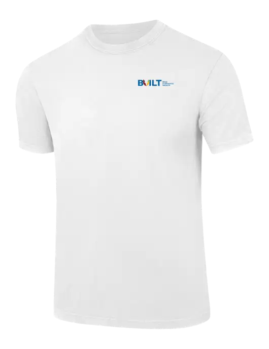 Comfort Colors 6.1 oz White Heavyweight Ring Spun T-Shirt w/RS&H BUILT Logo
