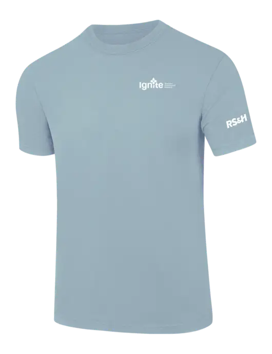 Comfort Colors 6.1 oz Light Blue Heavyweight Ring Spun T-Shirt w/RS&H Ignite Logo, RS&H Logo